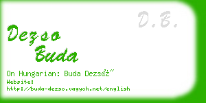 dezso buda business card